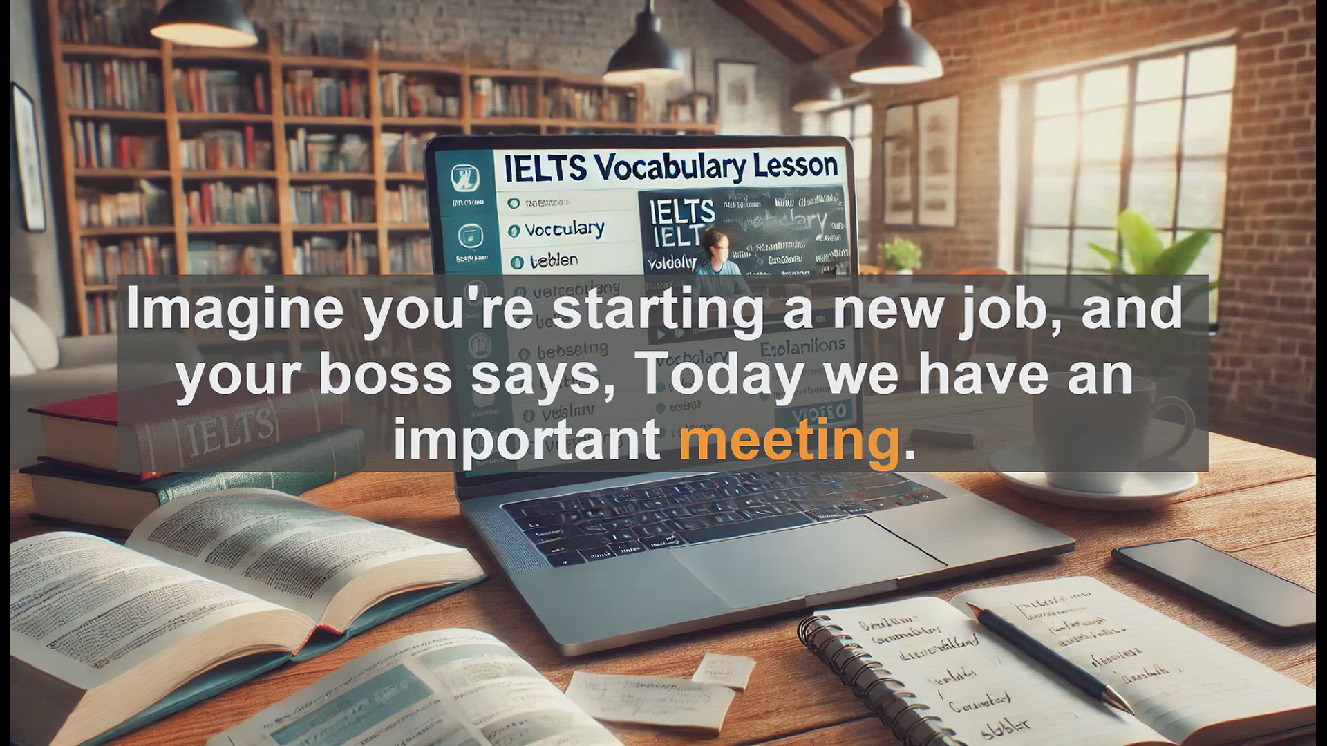 'Video thumbnail for 2500 Must Know IELTS 5.5 Vocabulary - Understanding 'Meeting' for IELTS: Definition, Usage, and Common Mistakes'