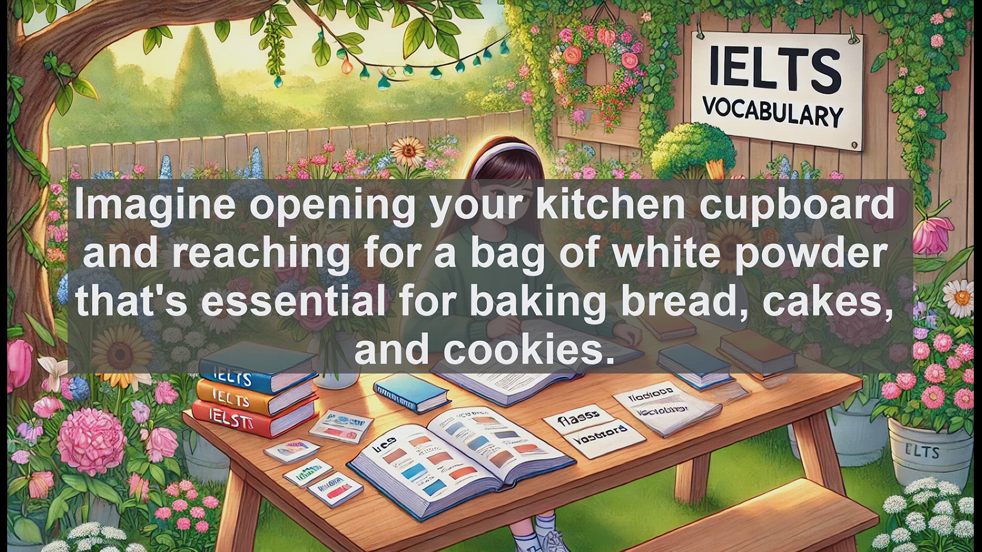 'Video thumbnail for 2500 Must Know IELTS 5.5 Vocabulary - Flour: Essential Baking Ingredient Explained for IELTS'