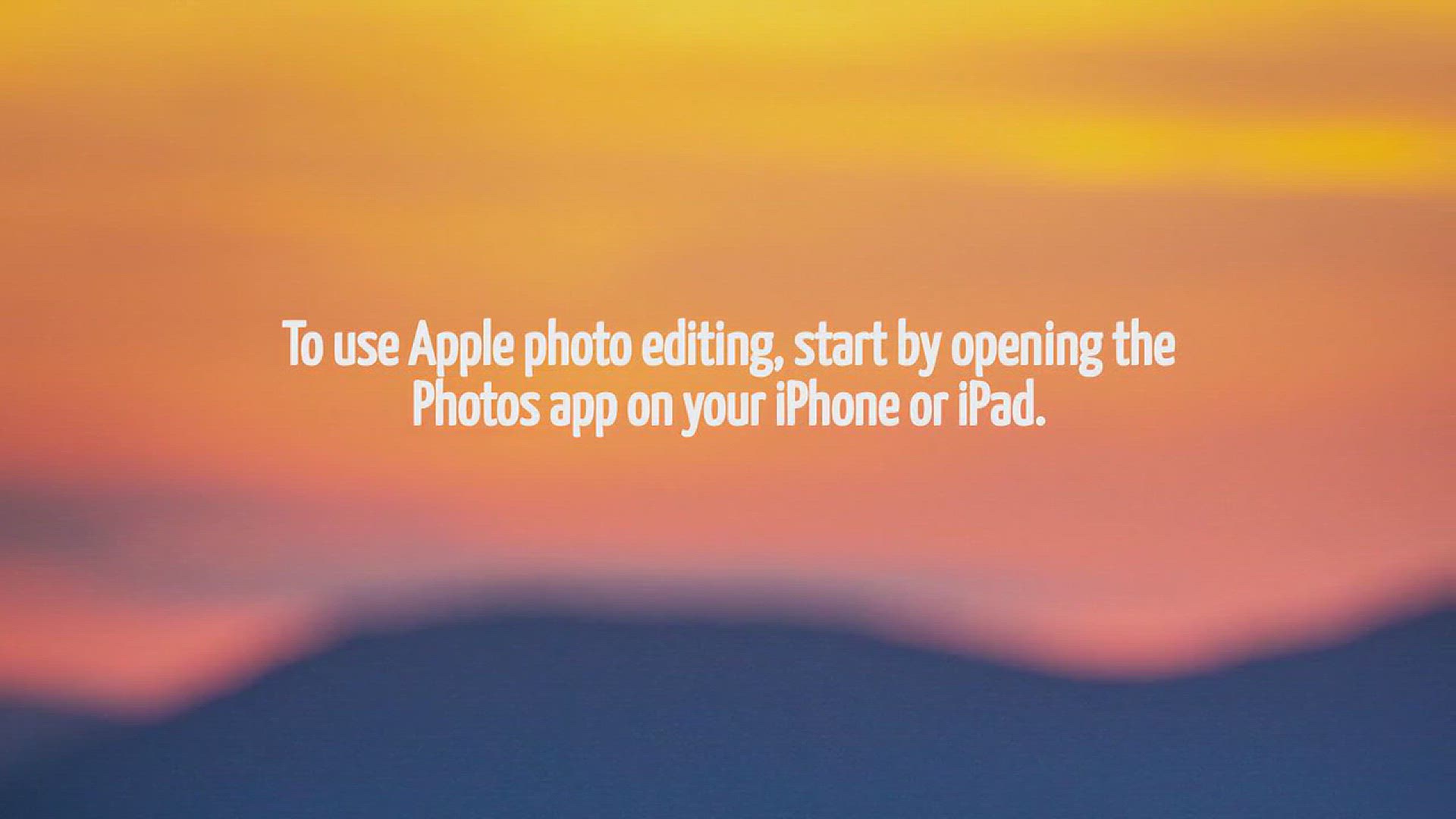 Video thumbnail for How To Use Apple Photo Editing