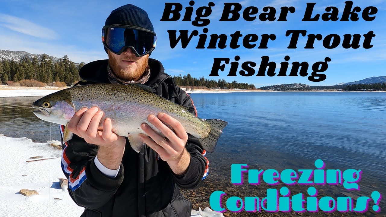 Winter Trout Fishing in Icy Conditions || Big Bear Lake CA