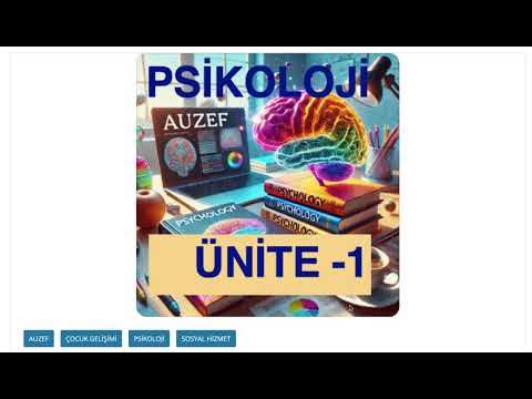 'Video thumbnail for Psikoloji 2024 Ünite -1'