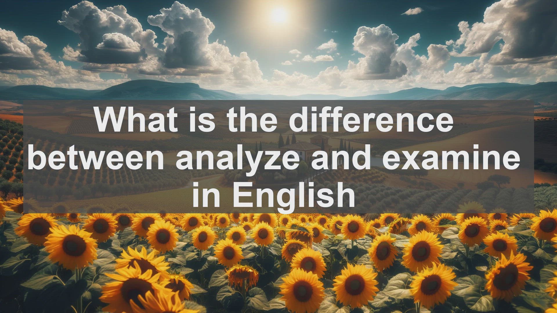 'Video thumbnail for What is the difference between analyze and examine in English?'