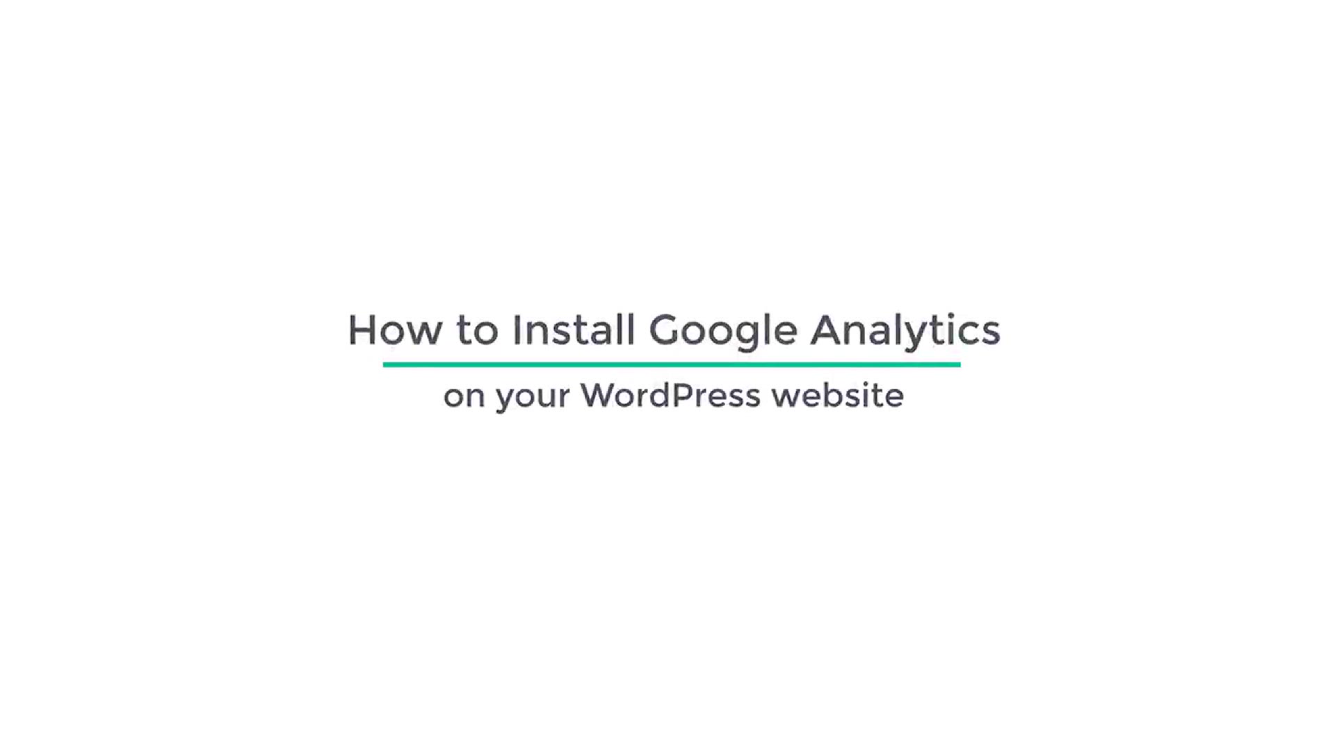 'Video thumbnail for How to Install Google Analytics in WordPress in 10 mins'