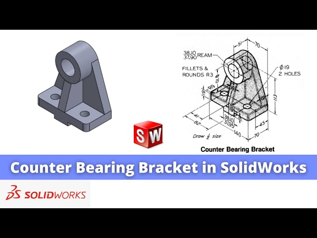 Video thumbnail for Model Counter Bearing Bracket in SolidWorks | SolidWorks Tutorial | SolidWorks Part Modeling |