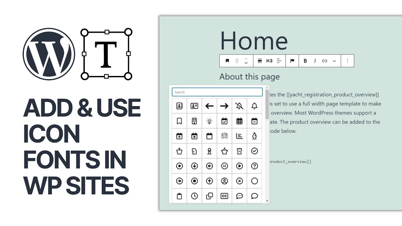 'Video thumbnail for How to Add & Use Icon Fonts in WordPress Editor_ Free & Without Coding'