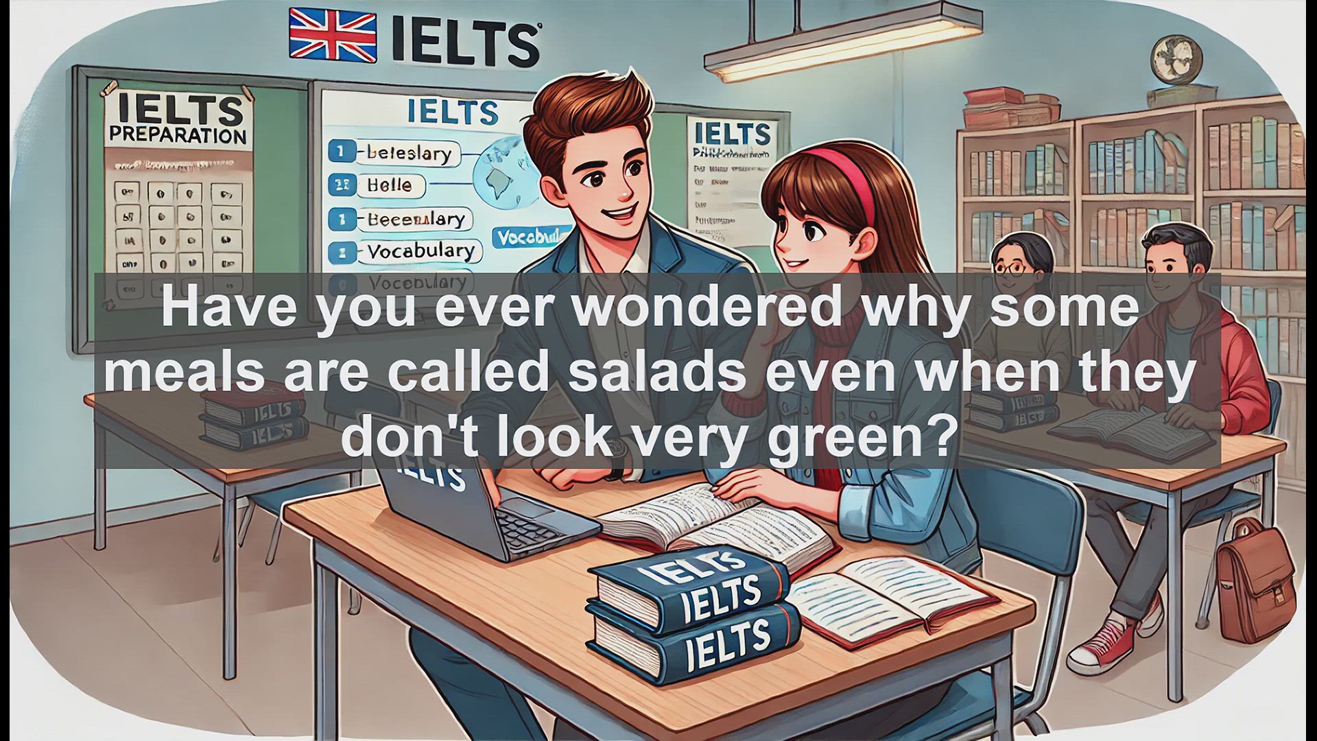 'Video thumbnail for 2500 Must Know IELTS 5.5 Vocabulary - What Makes a Salad? Exploring the Diverse World of Mixed Dishes'