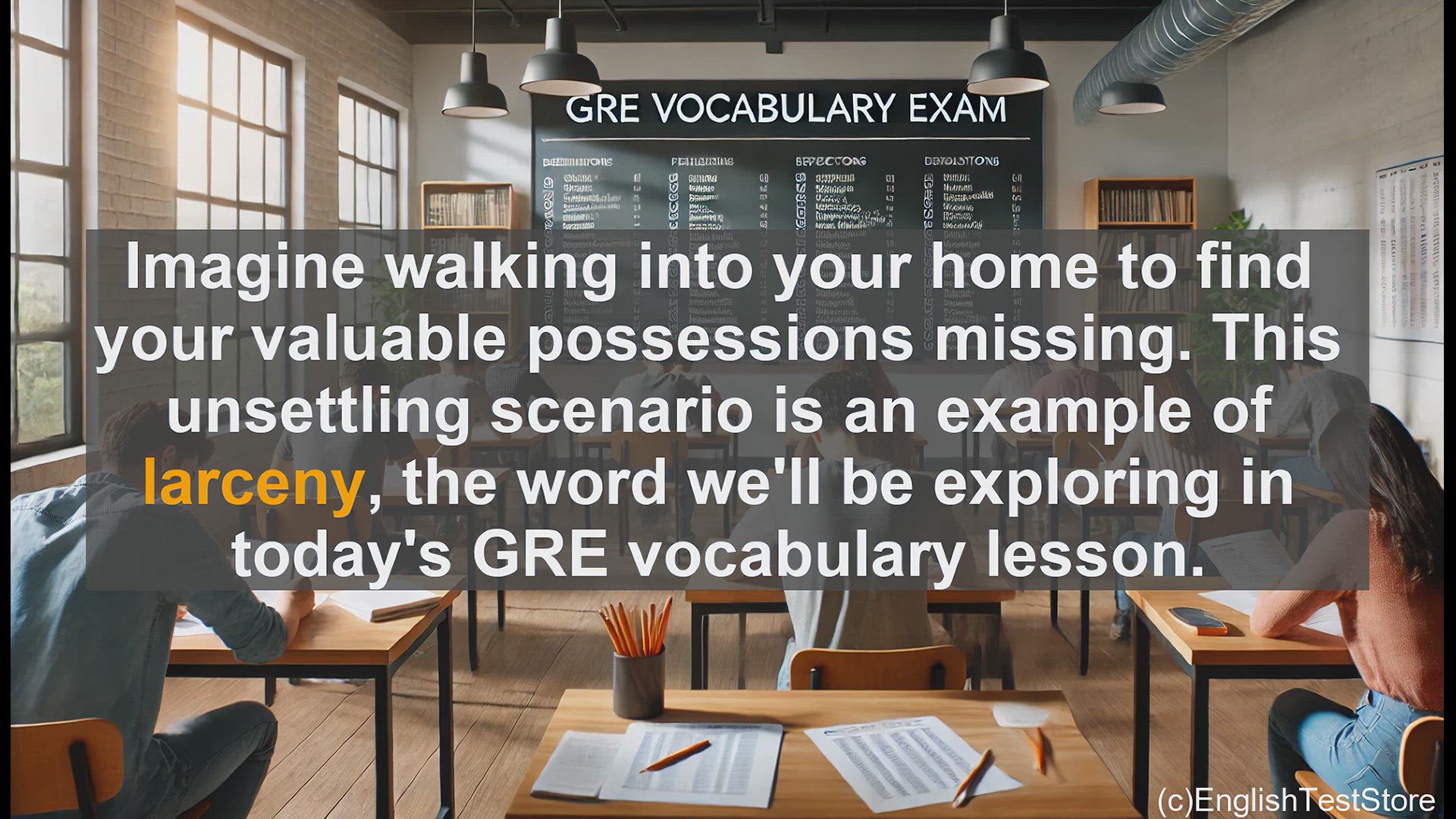 'Video thumbnail for GRE Vocabulary Lesson: Exploring the Legal Term 'Larceny''