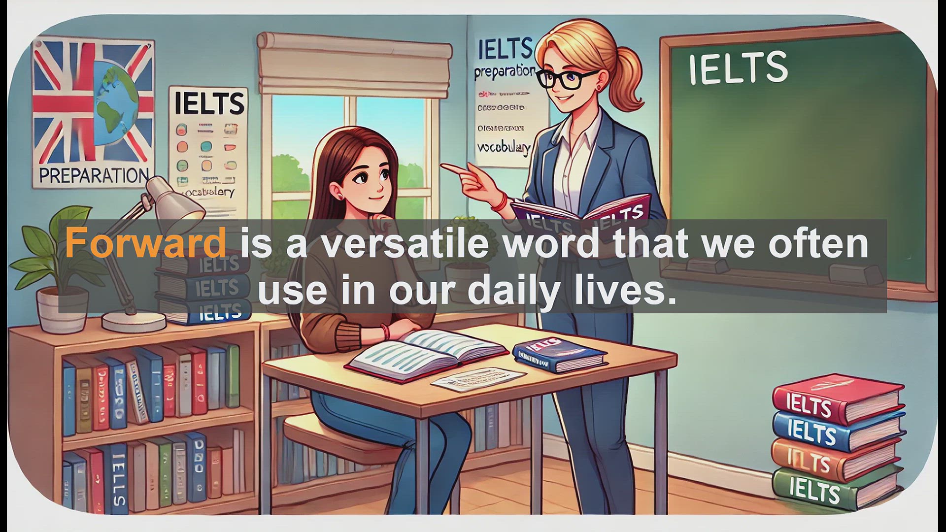'Video thumbnail for 2500 Must Know IELTS 5.5 Vocabulary - Understanding the Word 'Forward': Uses and Meanings'