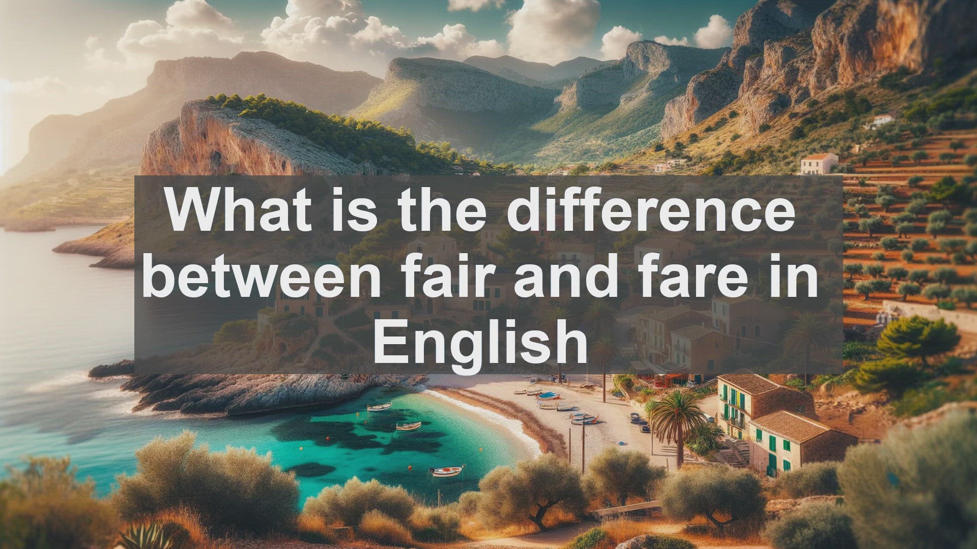 'Video thumbnail for What is the difference between fair and fare in English?'