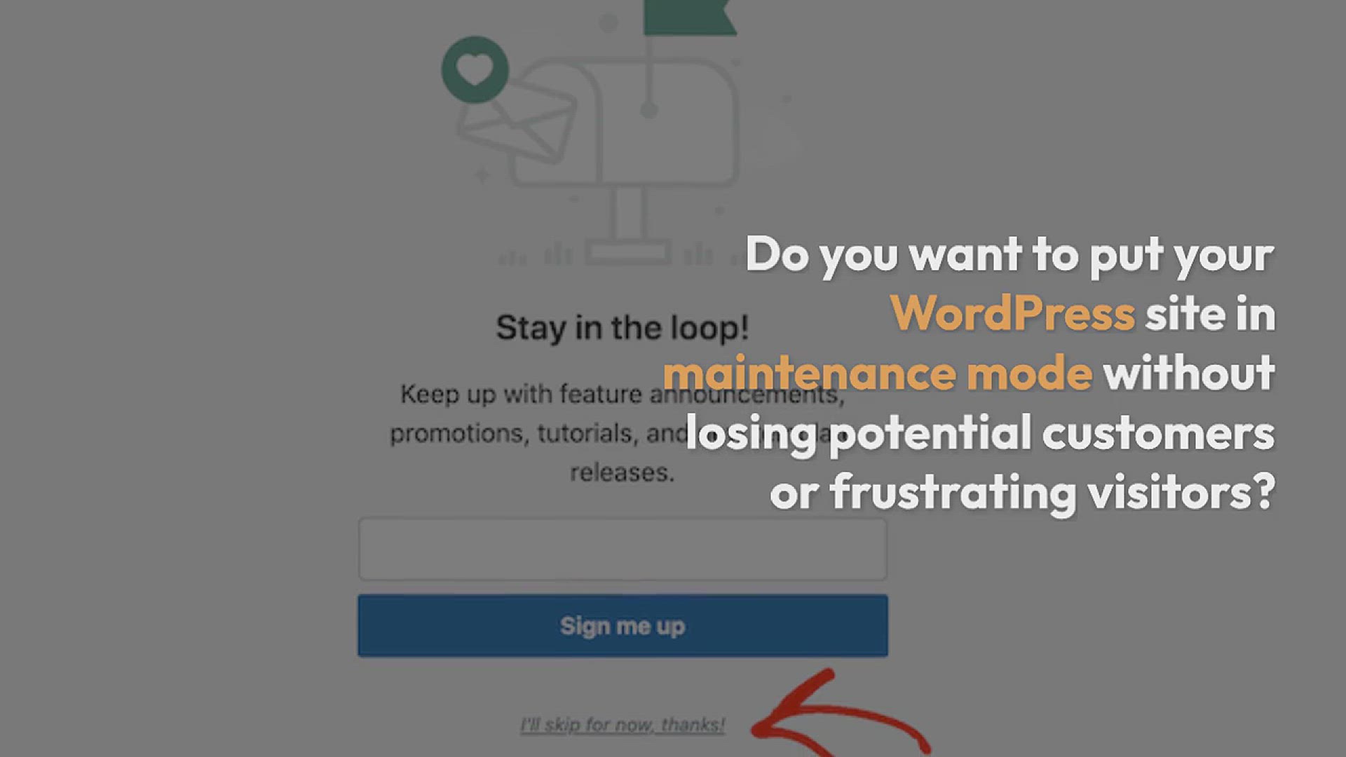 'Video thumbnail for How to Put Your WordPress Site in Maintenance Mode'