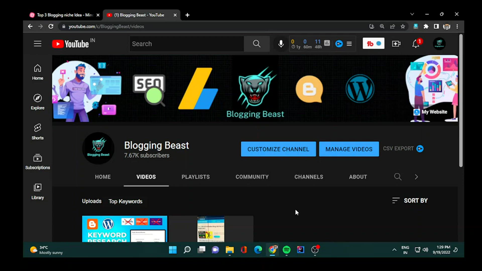 'Video thumbnail for 1 Click के मिलेंगे $100 __ 🔥High Paying Blog Niches __ USA blog niches'