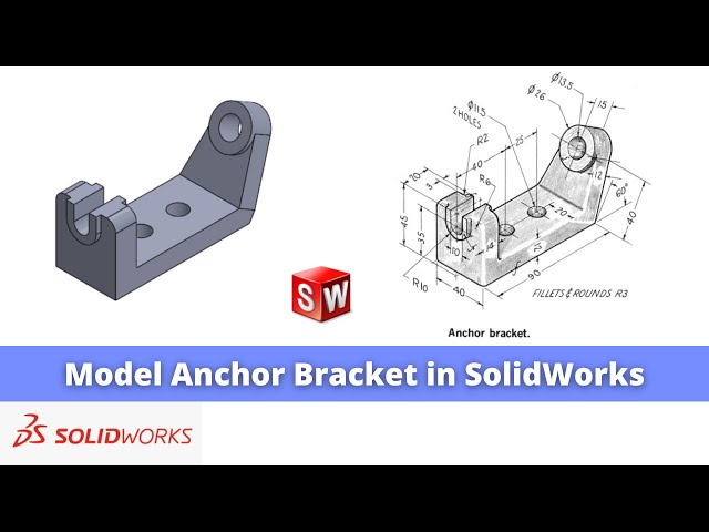 Video thumbnail for Model Anchor Bracket in SolidWorks | SolidWorks Tutorial | SolidWorks Part Modeling |