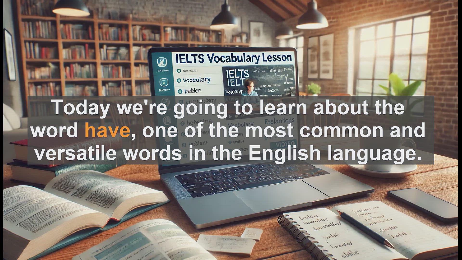 'Video thumbnail for 2500 Must Know IELTS 5.5 Vocabulary - Understanding 'Have': A Key Word for IELTS Success'