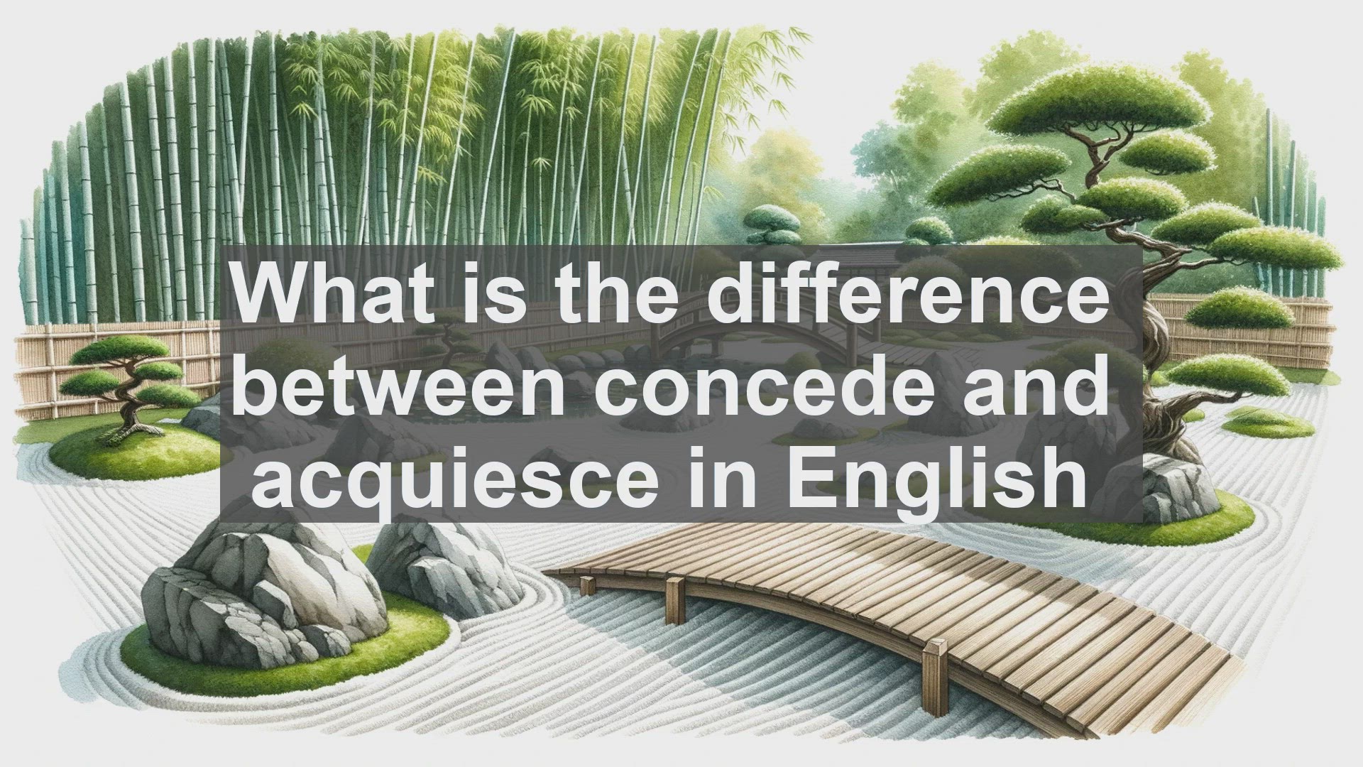 'Video thumbnail for What is the difference between concede and acquiesce in English?'