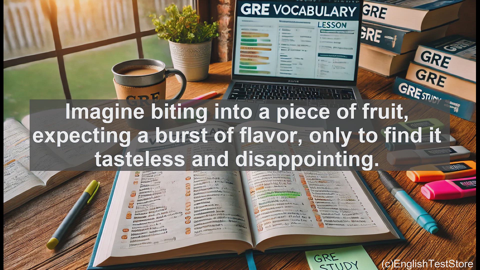 'Video thumbnail for GRE Vocabulary Lesson: Exploring the Meaning of Insipid - Tasteless and Uninteresting'