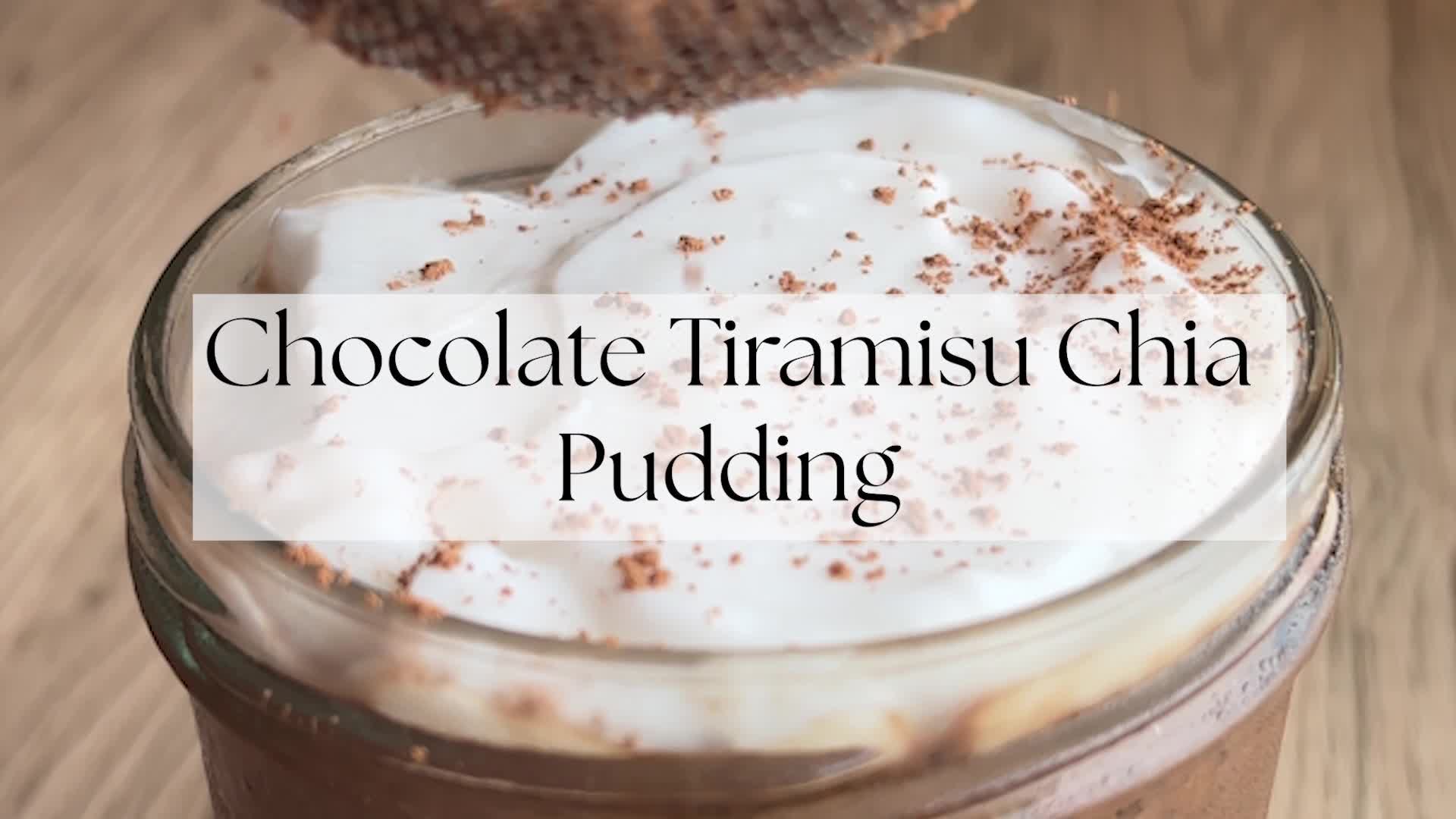 'Video thumbnail for Chocolate Tiramisu Chia Pudding'