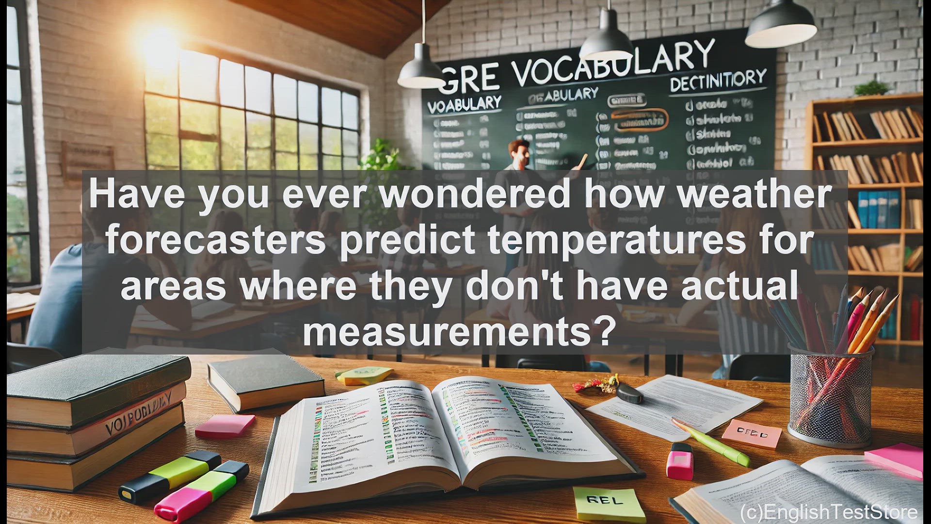 'Video thumbnail for GRE Vocabulary Lesson: Interpolate - Bridging Data Gaps in Science and Language'