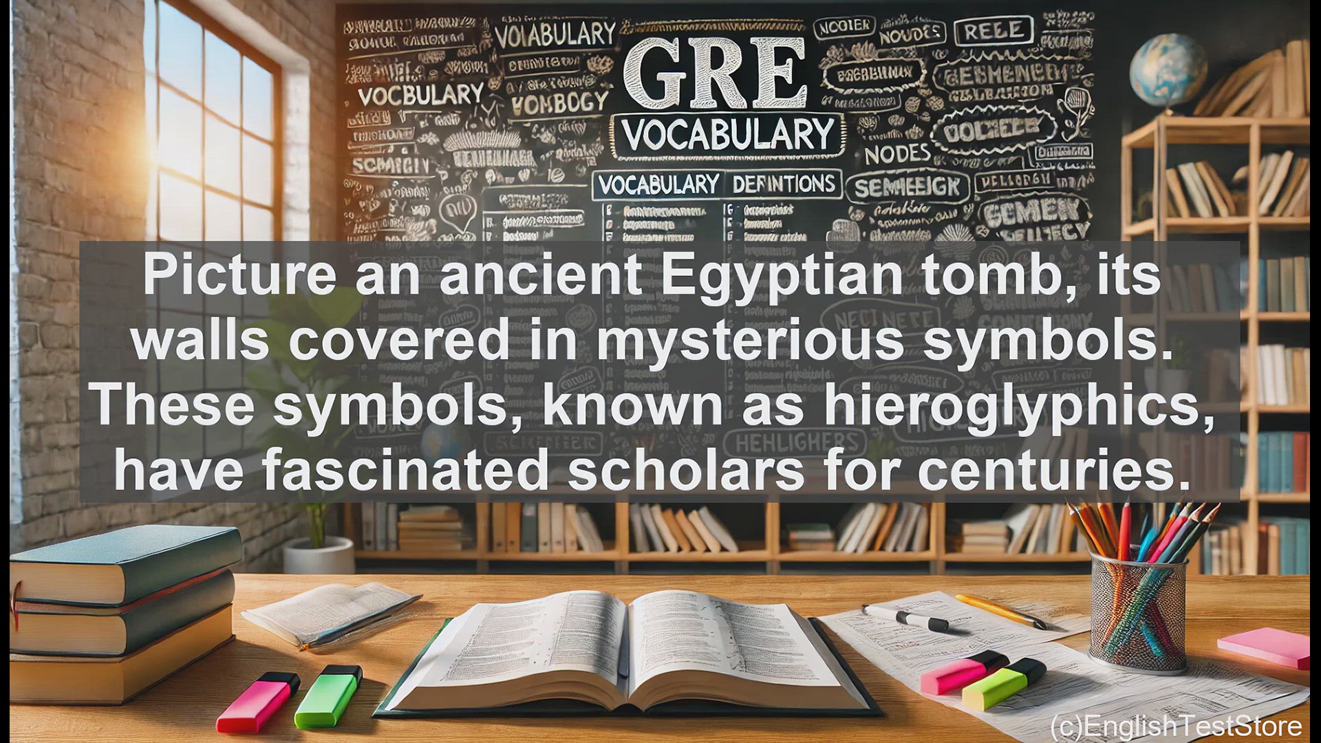 'Video thumbnail for GRE Vocabulary Lesson: Unveiling the Secrets of Hieroglyphics'