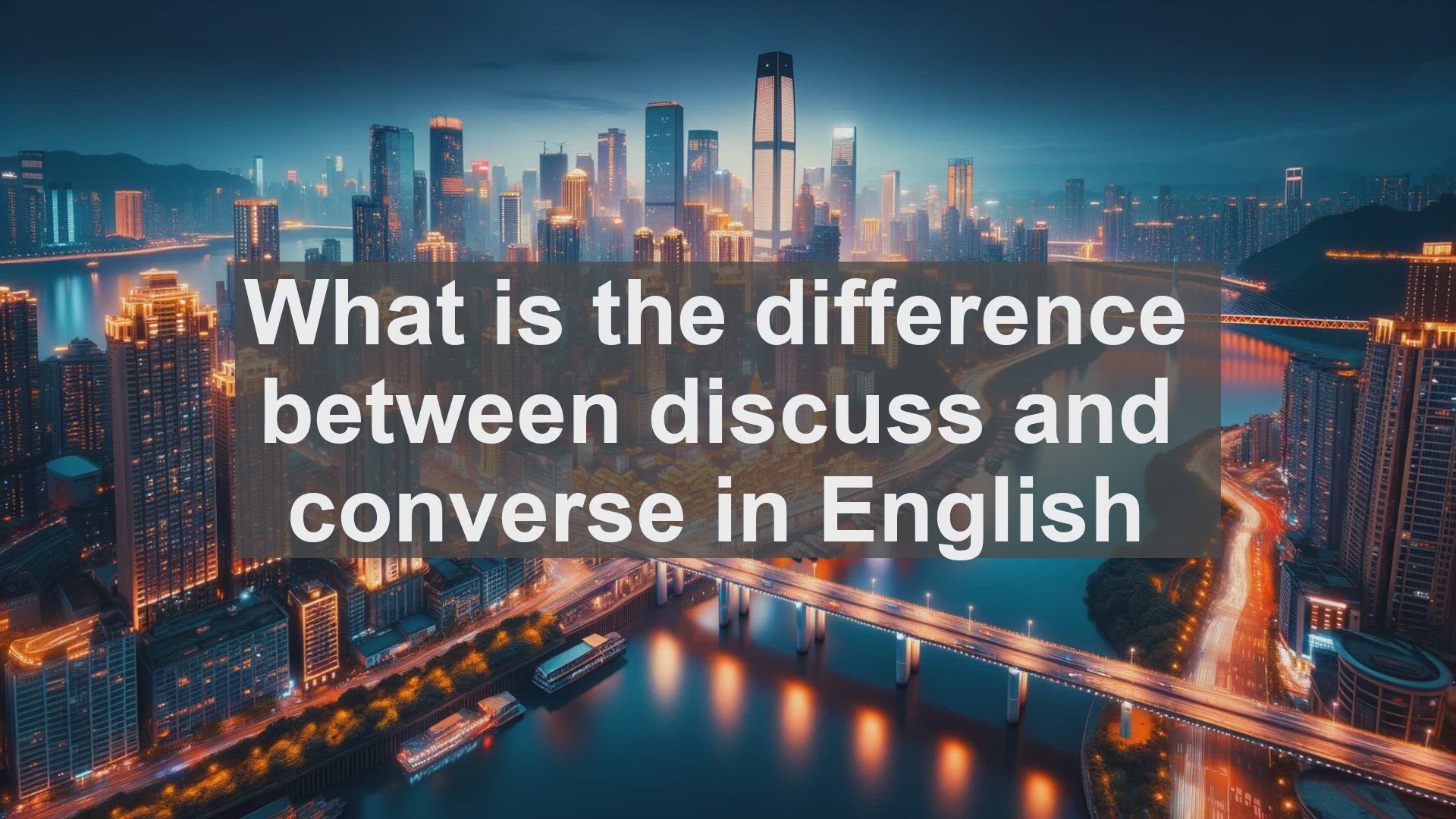 'Video thumbnail for What is the difference between discuss and converse in English?'