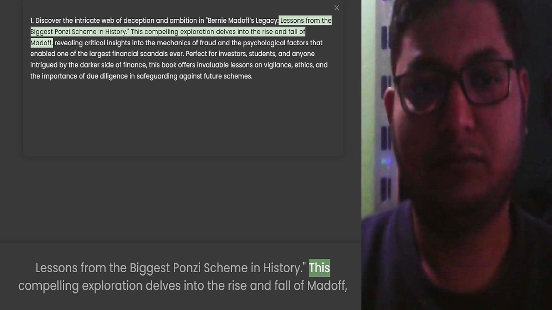 Video thumbnail for 1. Discover the intricate web of deception and ambition in Bernie Madoff’s Legacy Lessons from the Biggest Ponzi Scheme in History. This compelling exploration delves into the rise and fall of Madoff, revealing critical insights into the
