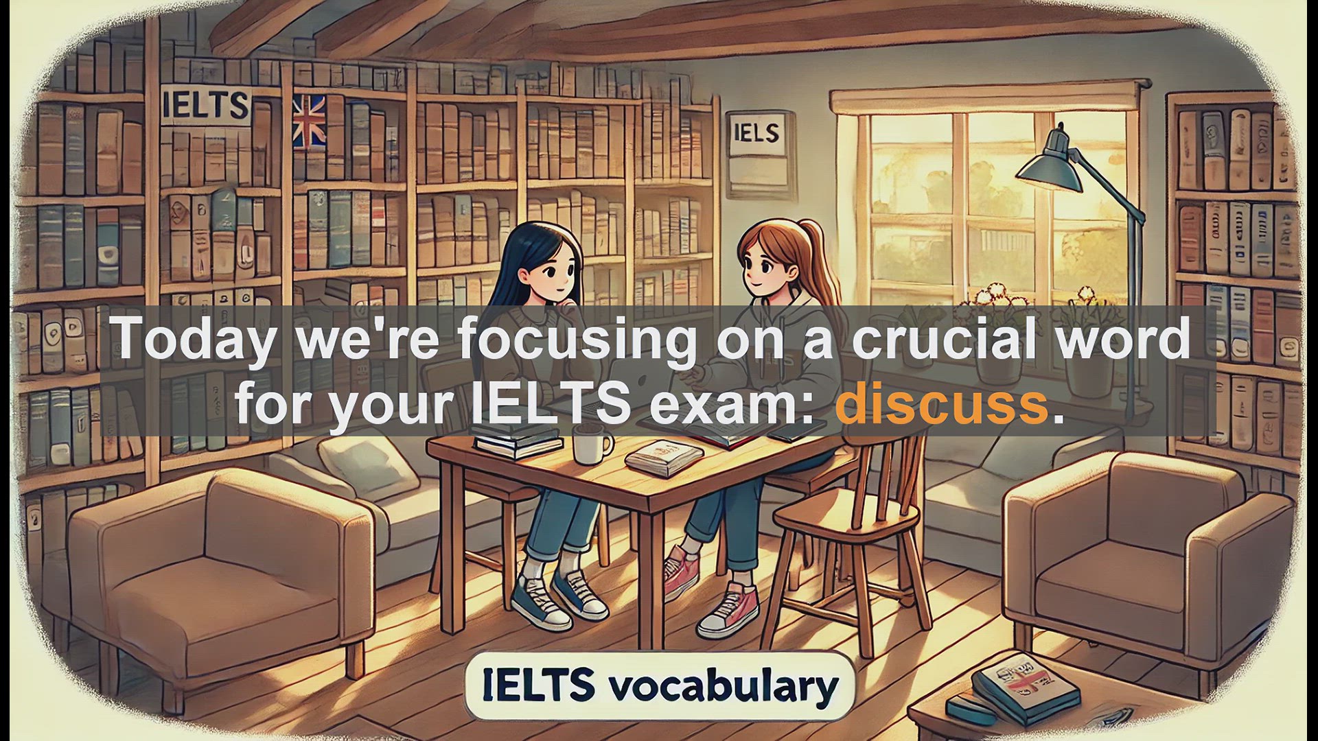 'Video thumbnail for 2500 Must Know IELTS 5.5 Vocabulary - Understanding 'Discuss' for IELTS: Key Verb for Exam Success'