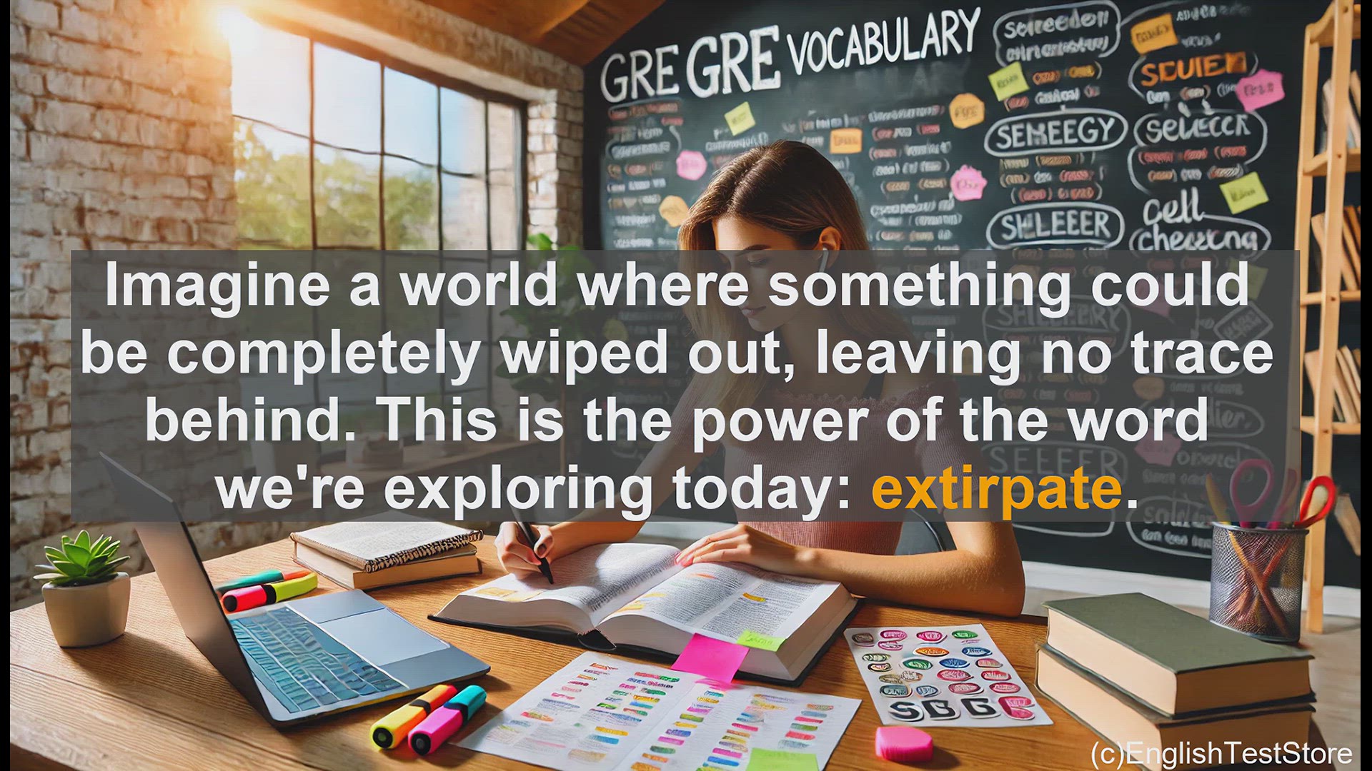 'Video thumbnail for GRE Vocabulary Lesson: Extirpate - Mastering the Art of Complete Elimination'