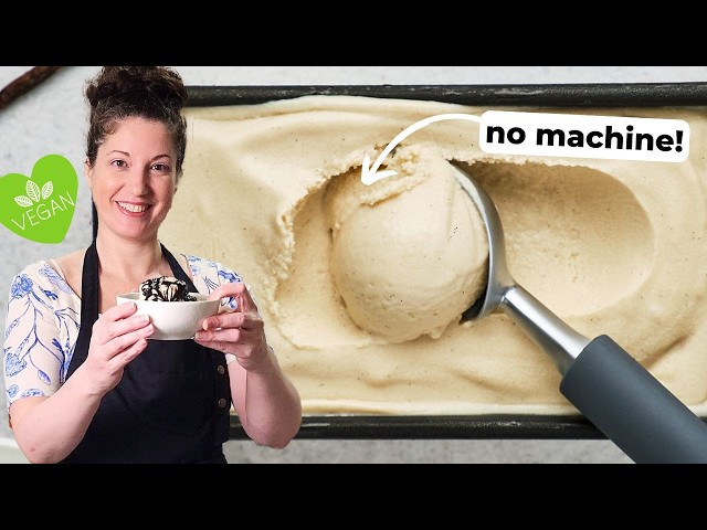 Video thumbnail for The Best Dairy-Free Vanilla Ice Cream: NO ICE CREAM MAKER! #veganrecipes #plantbased #icecream