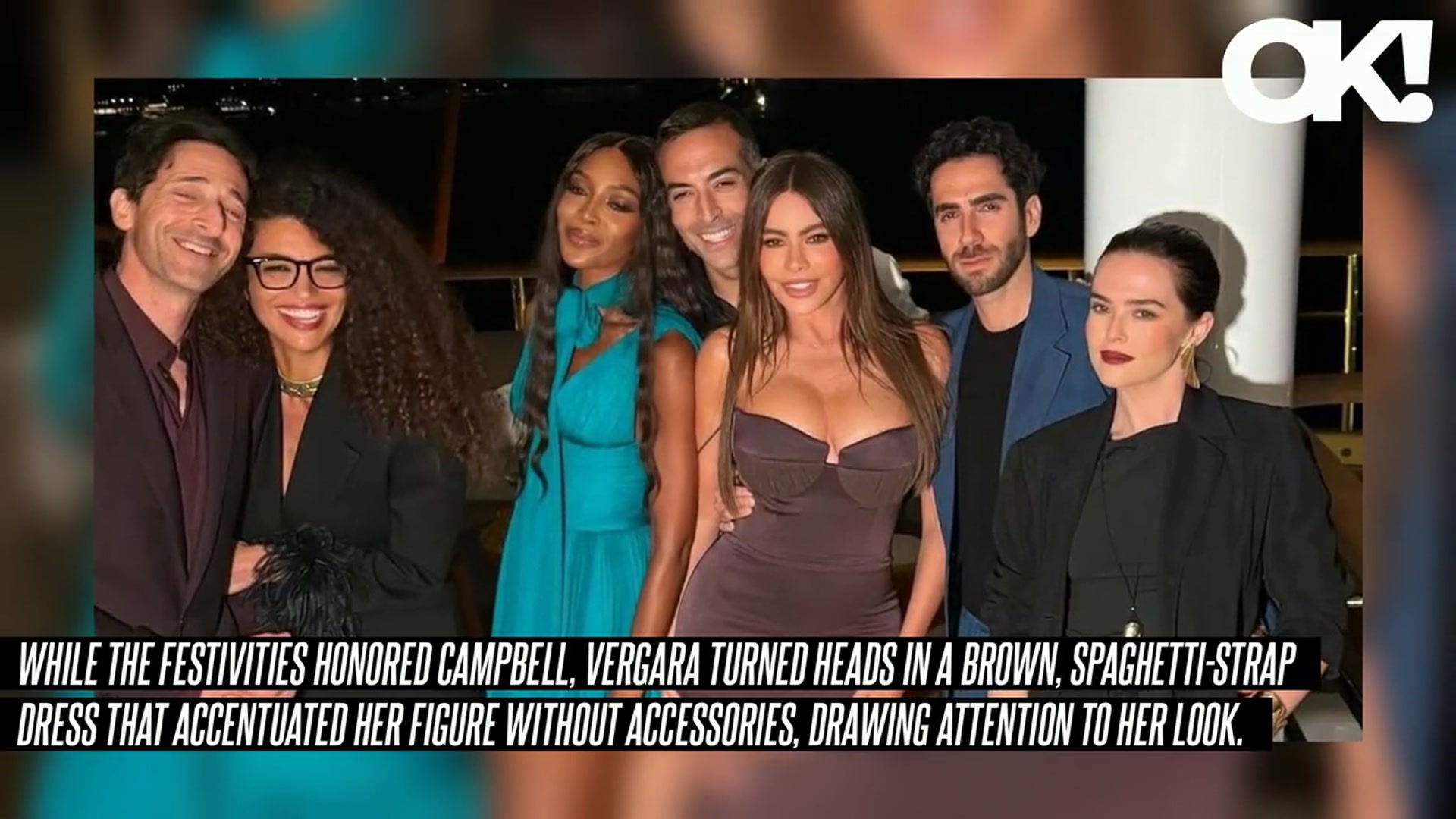 'Video thumbnail for Sofia Vergara Nearly Spills Out of Her Tight Dress While Celebrating Naomi Campbell's Birthday: Photos'