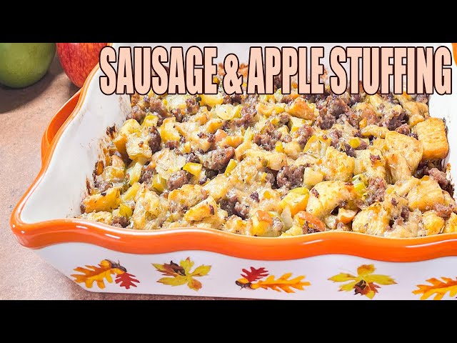 Video thumbnail for SAUSAGE APPLE STUFFING FOR Your Thanksgiving or Holiday Table