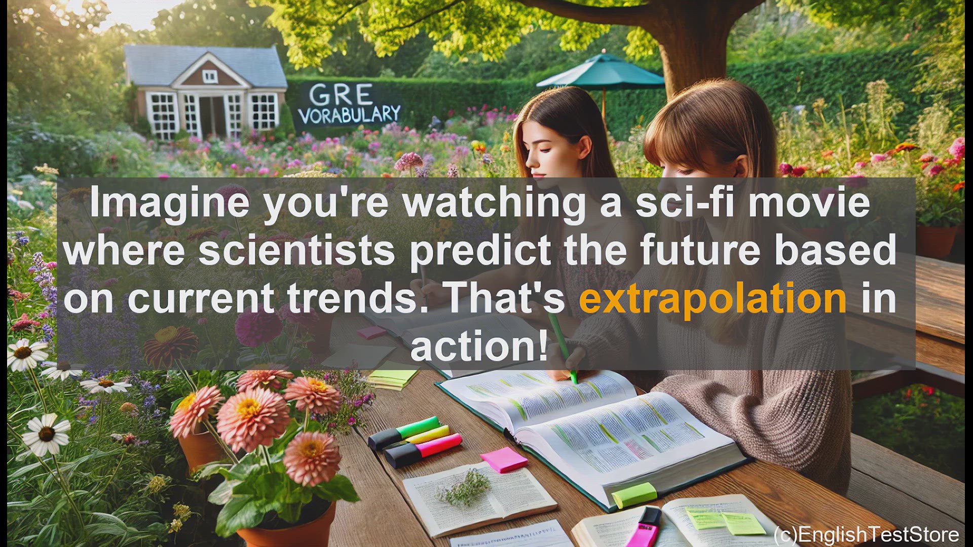 'Video thumbnail for GRE Vocabulary Lesson: Exploring the Power of Extrapolation - Predicting the Future from Current Trends'
