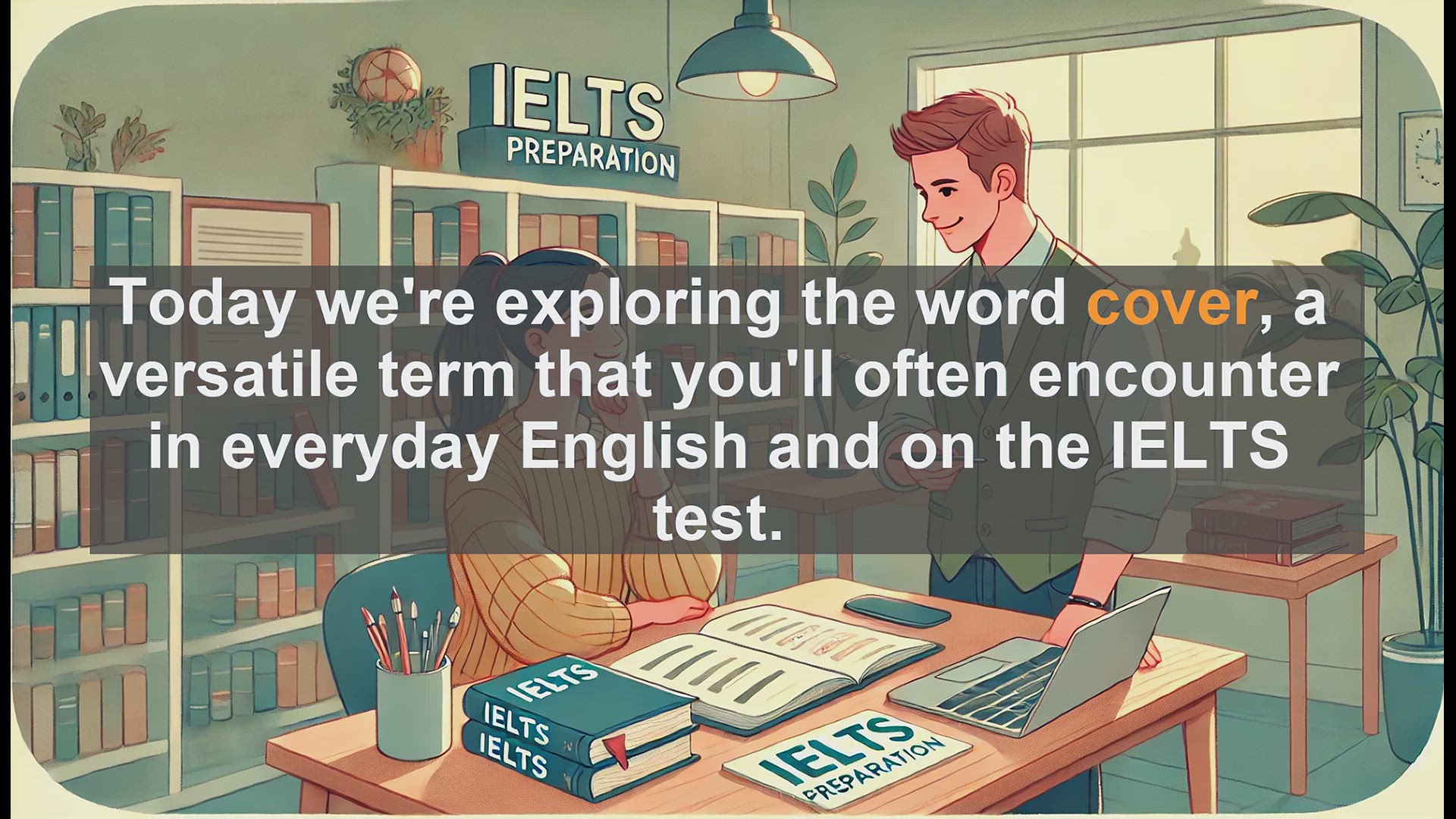 'Video thumbnail for 2500 Must Know IELTS 5.5 Vocabulary - Understanding the Word 'Cover' in English'