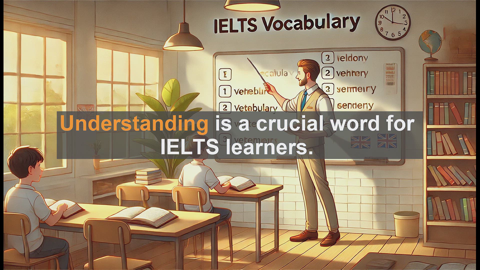 'Video thumbnail for 2500 Must Know IELTS 5.5 Vocabulary - Understanding: A Key Word for IELTS Success'