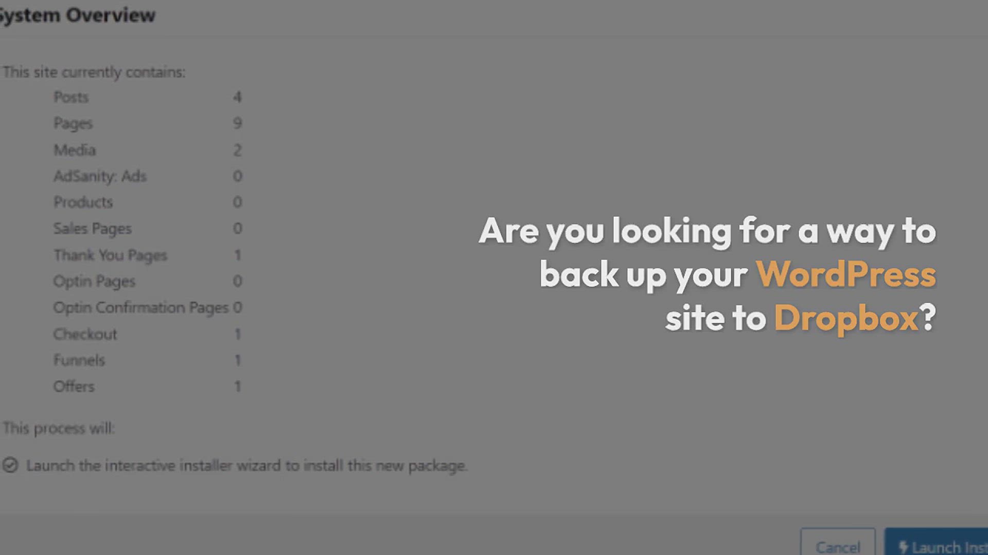 'Video thumbnail for How to Back up a WordPress Site to Dropbox (Step by Step)'