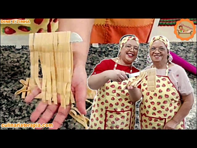 'Video thumbnail for Massa Fresca de Macarrão de Ovos e Molho de Tomate Caseiro - Dyne e Zinha'