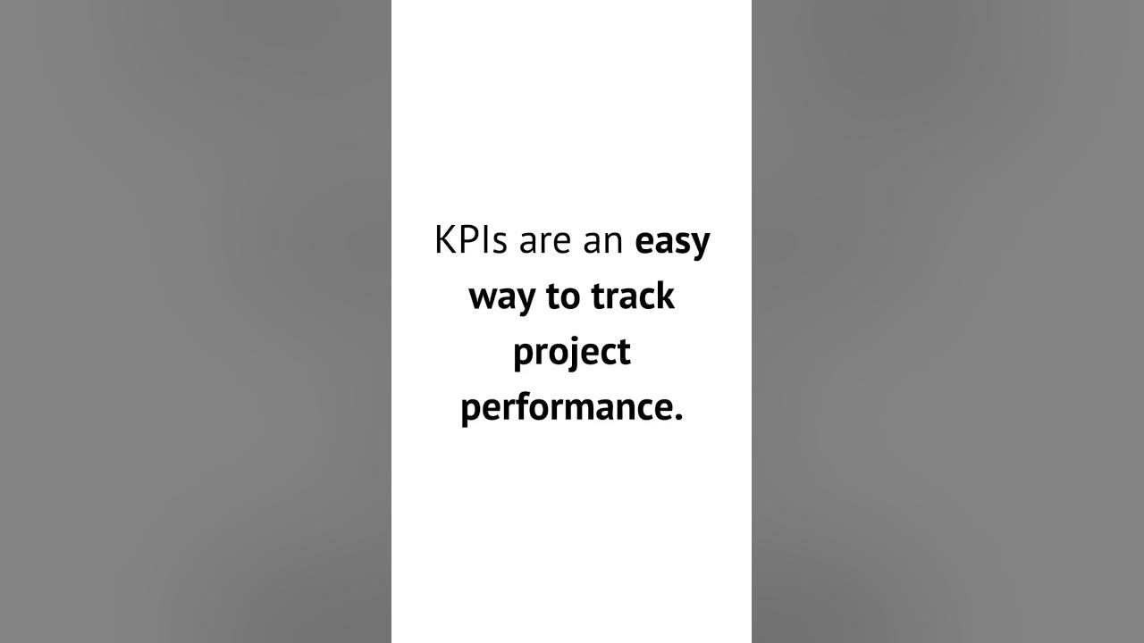 Video thumbnail for What is a kpi? #projectmanagement #terminologies #education #students #shorts #youtubeshorts #jobs
