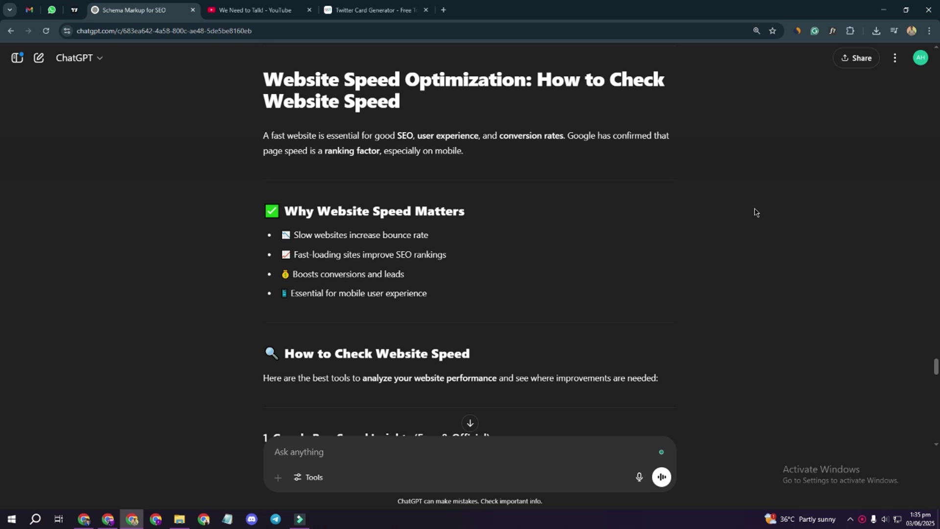 'Video thumbnail for Website Speed Optimization How to Check Website speed'