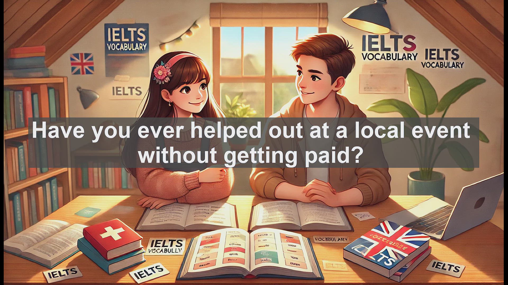 'Video thumbnail for 2500 Must Know IELTS 5.5 Vocabulary - Understanding the Word 'Volunteer': Noun, Verb, and Its Usage'