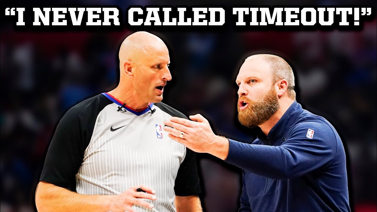 Video thumbnail for Referee makes Grizzlies coach Taylor Jenkins call a timeout even though he never did, a breakdown