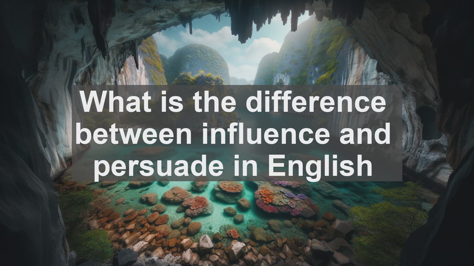 'Video thumbnail for What is the difference between influence and persuade in English?'