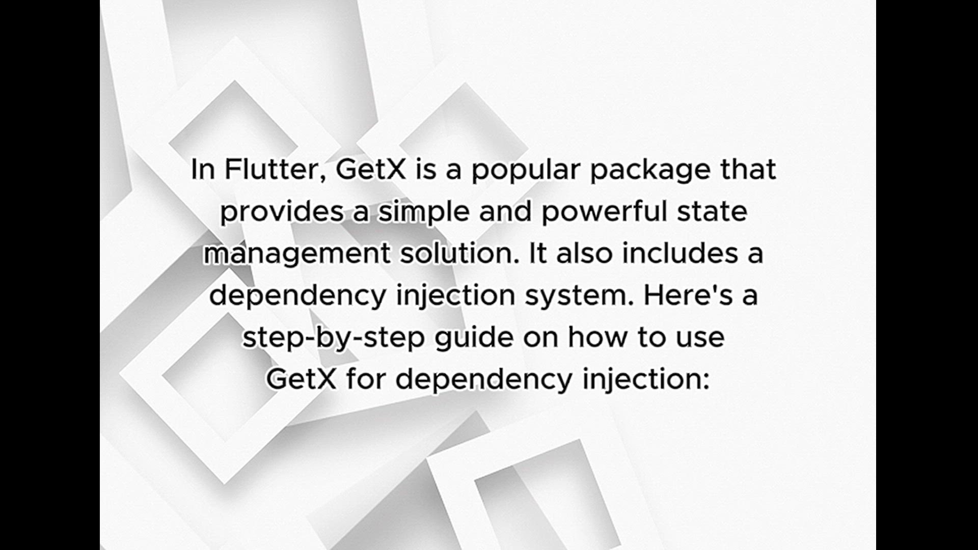 'Video thumbnail for Managing Dependencies with GetX in Flutter: A Guide to Dependency Injection'