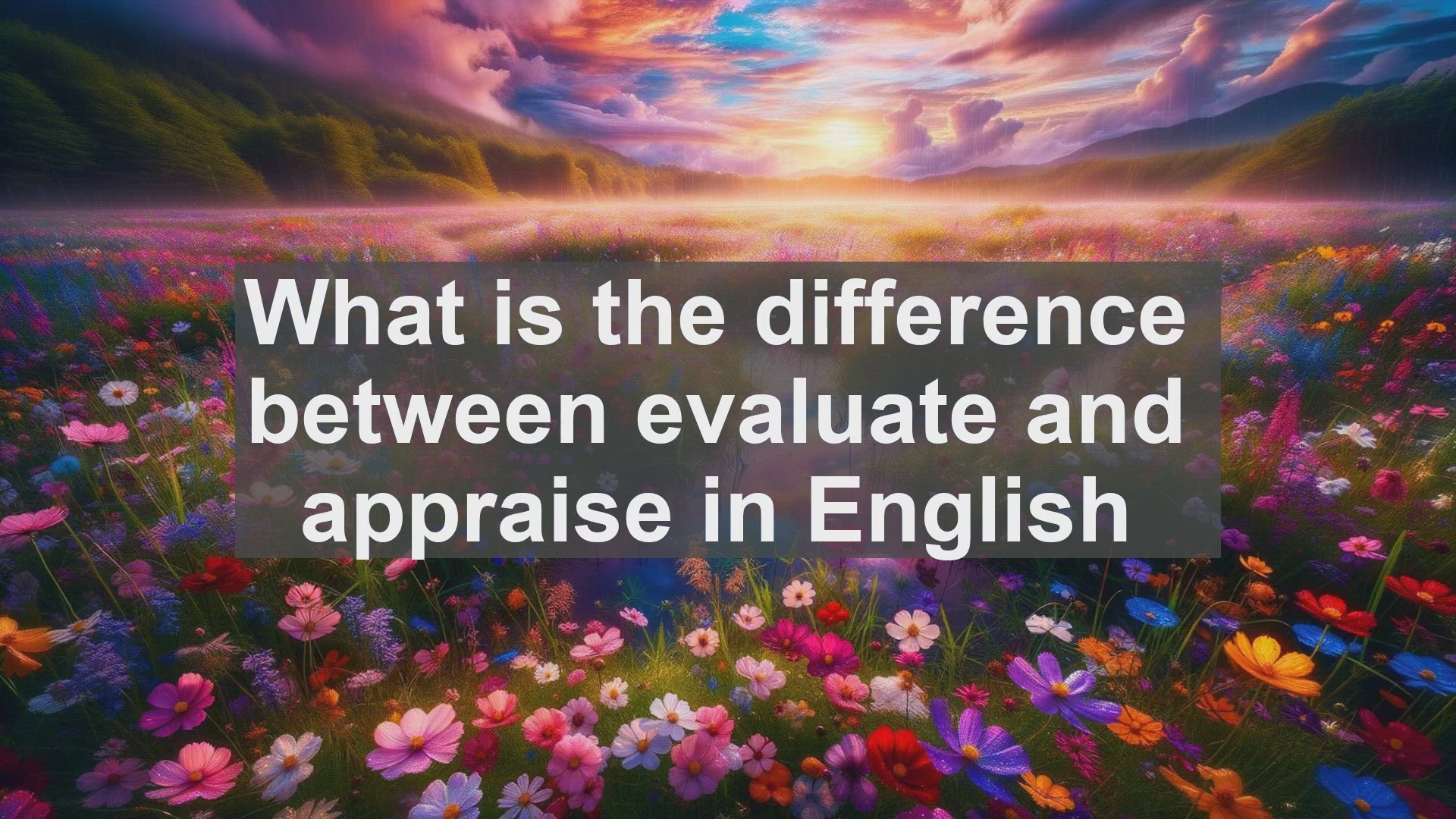 'Video thumbnail for What is the difference between evaluate and appraise in English?'