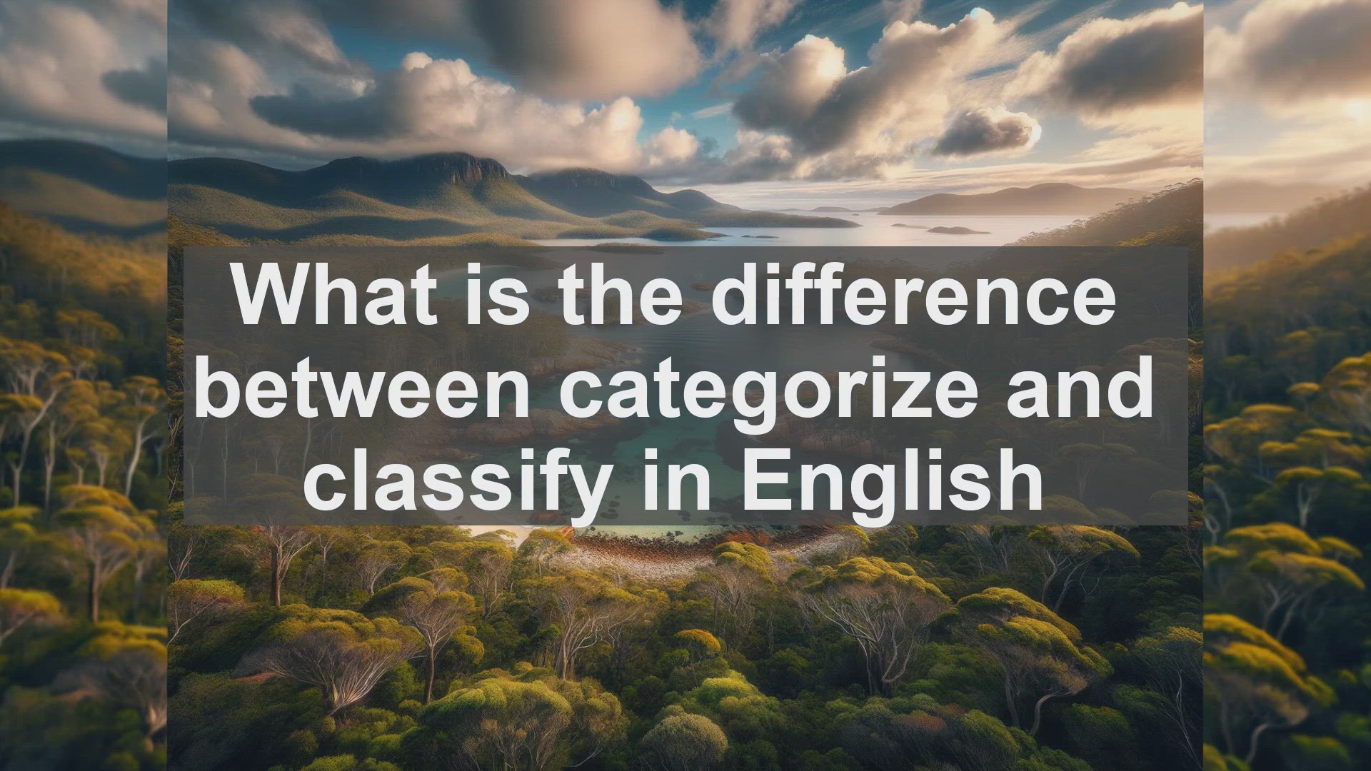 'Video thumbnail for What is the difference between categorize and classify in English?'