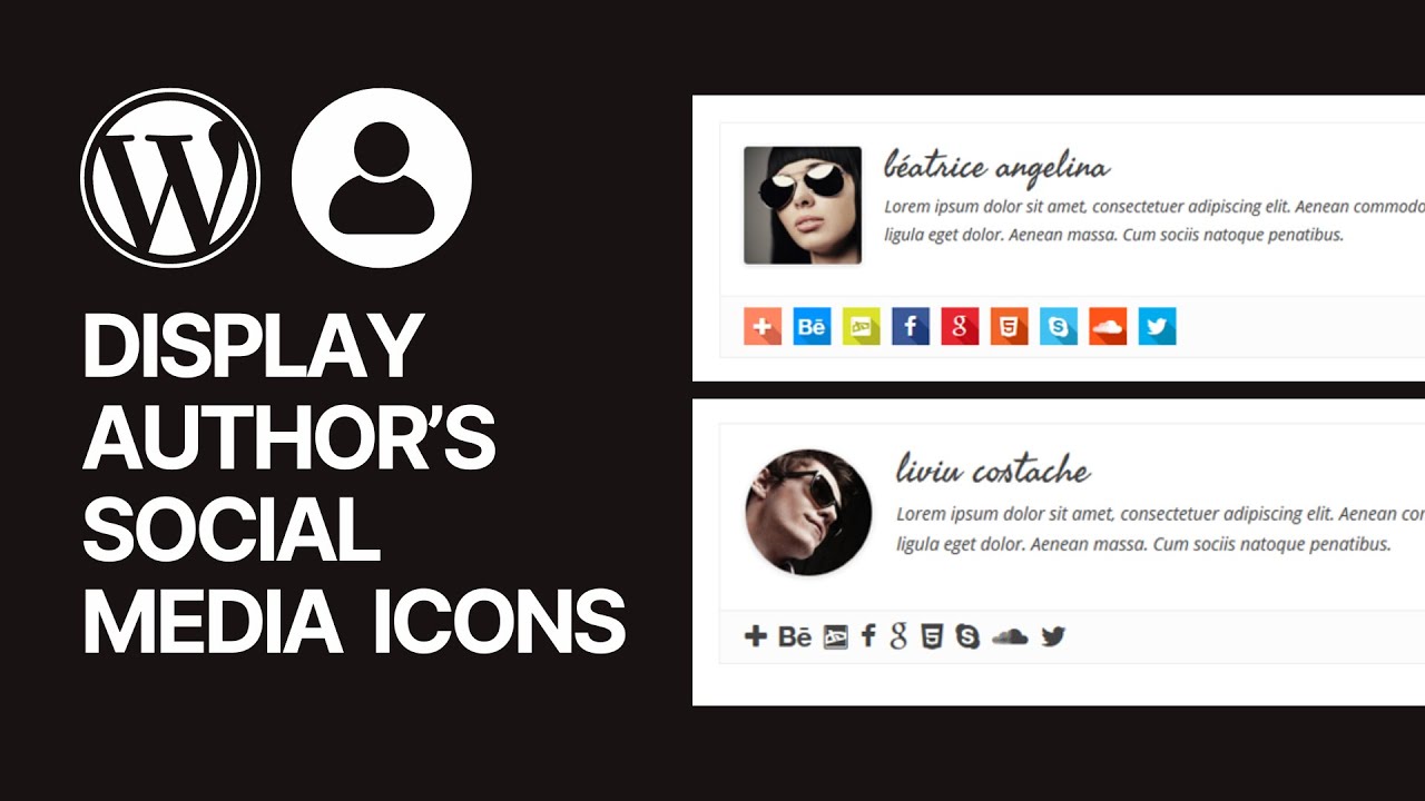 'Video thumbnail for How to Display WordPress Posts Author’s Instagram, Twitter & Facebook on the Profile Page For Free_'