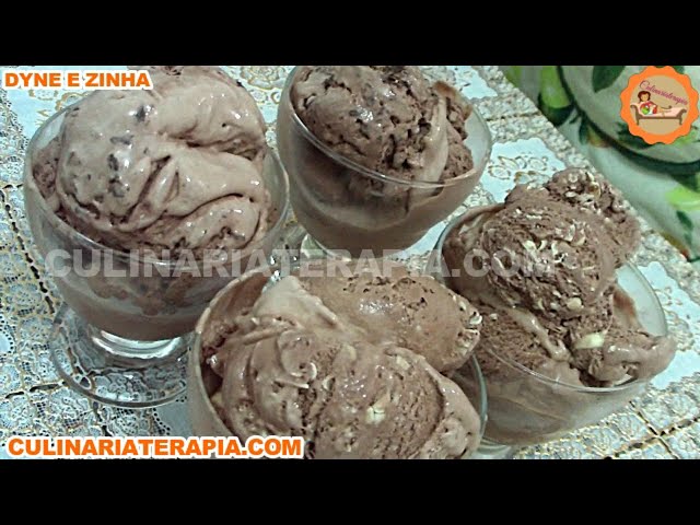 'Video thumbnail for Sem Gelatina Faça Sorvete de Chocolate Super Cremoso, Rende Mais de 4 Litros!'