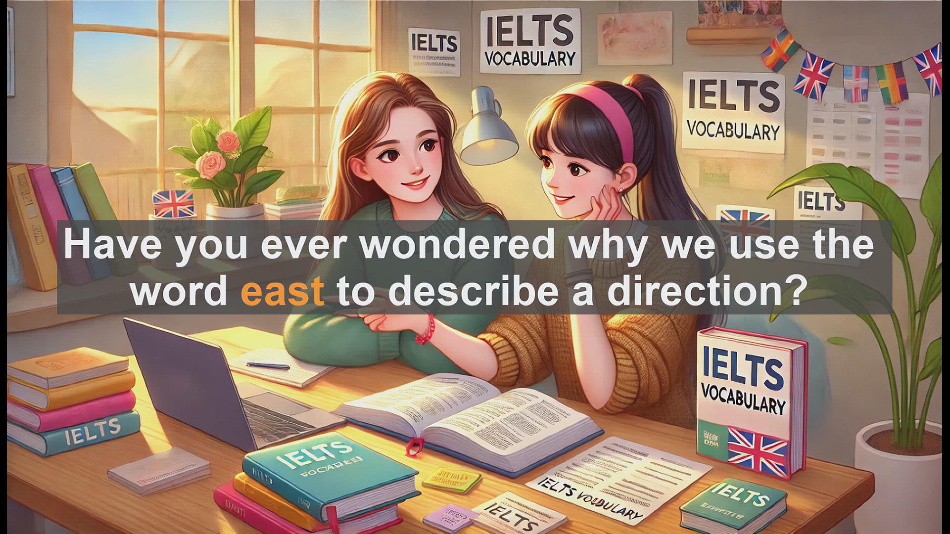 'Video thumbnail for 2500 Must Know IELTS 5.5 Vocabulary - Understanding 'East': A Key Direction Word for IELTS'