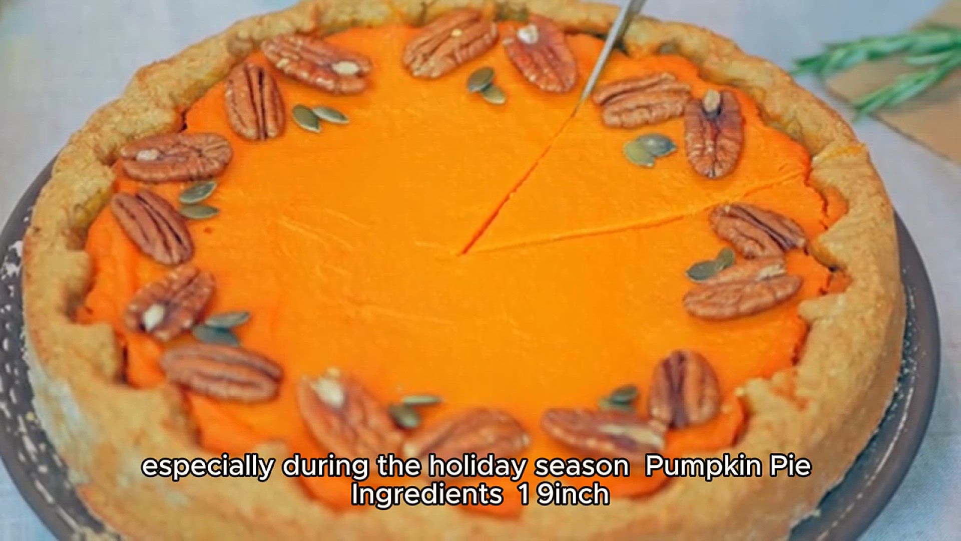 Video thumbnail for Pumpkin Pie Recipe