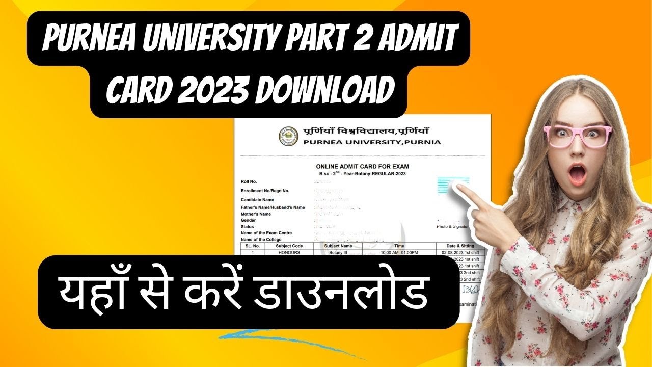 Video thumbnail for Purnea University Part 2 Admit Card Download Kaise Kare || पूर्णिया यूनिवर्सिटी एडमिट कार्ड डाउनलोड