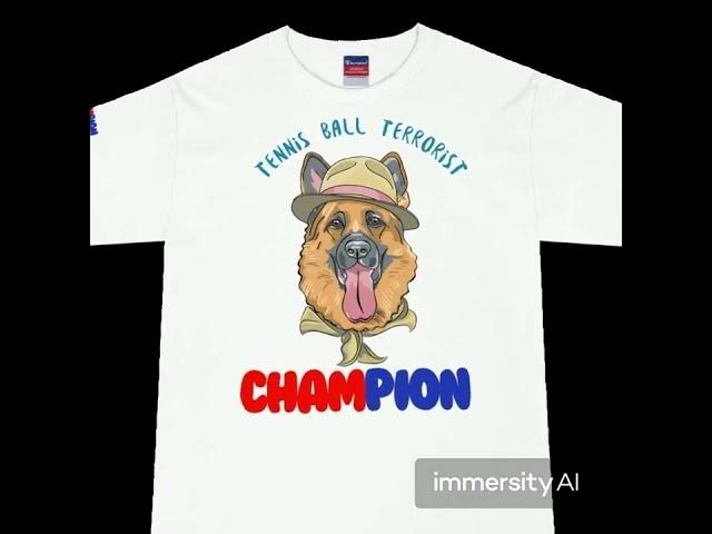 Video thumbnail for Men's Champion T-Shirt BaLoo-Star-Cap Tennis Ball Terrorist White