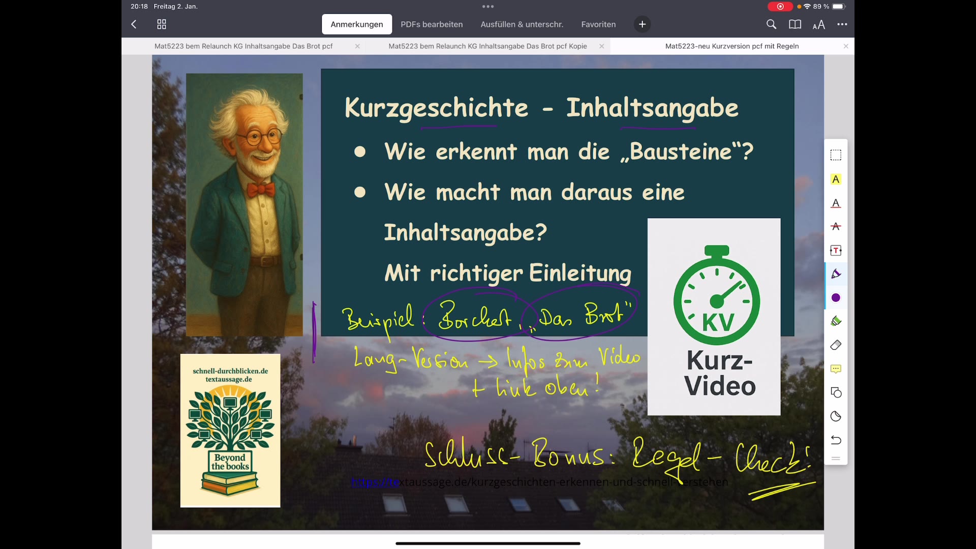 Playlist thumbnail for Inhaltsangabe-Kurzgeschichten