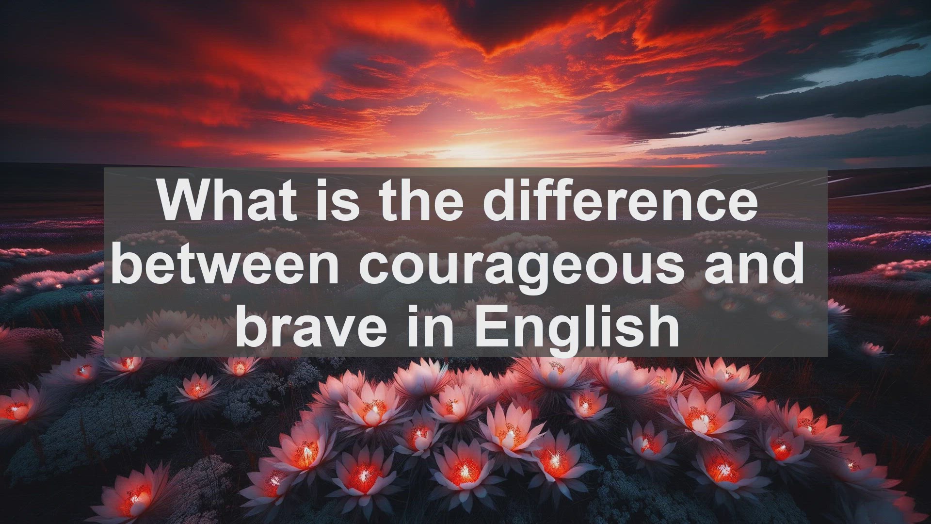 'Video thumbnail for What is the difference between courageous and brave in English?'
